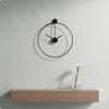 Open Ring Wall Clock Modern Minimalist Metal for Homeowners, Interior Designers, Living
