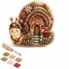 House Scene Poke Art Kit Mushroom Cottage Textile Art Kit DIY Needle Craft  Desktop Display