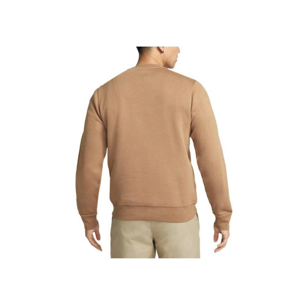 Nike Embroidered Logo Crew Neck Sweatshirt Men Tops Light-Brown 916609-258