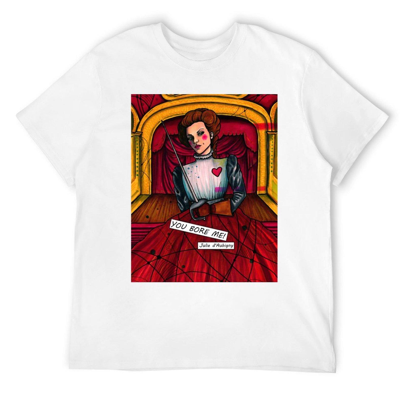 La Maupin - Julie d Aubigny Футболка тяжелый хлопок оверсайз черные футболки для мужчин S