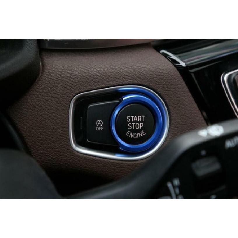 Blue Aluminum Ring Trim For BMW X3 G01 X4 G02 2018- One-Click Startup Button