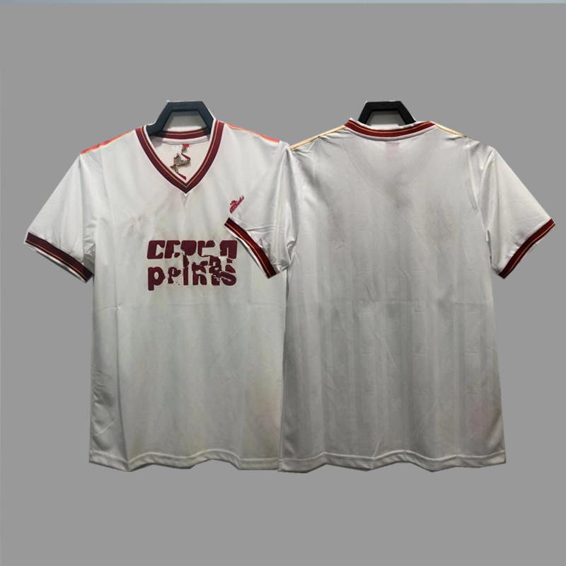 Retro jersey, football jersey, classic nostalgic replica Thai jersey, game training jersey, short-sleeved sportswear. S