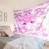 Pink Heartsping Fantasy World Tapestry, Unique Design Tapestry, Wall Decor for Bedroom,Livingroom, Playroom,Heartwarming Fan Holiday Gifts