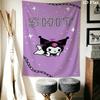 Kuromi'S Magical Adventure Tapestry Background Cloth Wallmounted Home Decor Work Of Art Background Cloth