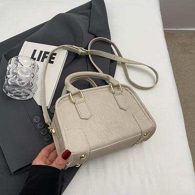 Trendy Small Pillow Bag for Women Solid Color Versatile Short Handle Handbags Spring New Zipper Crossbody Bags