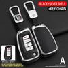 Zinc Alloy + Leather Car Key Case Cover Shell For Nissan Nv200 Sentra Versa X-Trail Qashqai J11 Juke Murano Micra Tiida Maxima