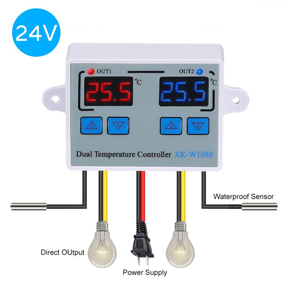Buy Dual Digital Thermostat Temperature Controller Two Relay Output Thermoregulator For Incubator At Affordable Prices Free Shipping Real Reviews With Photos Joom