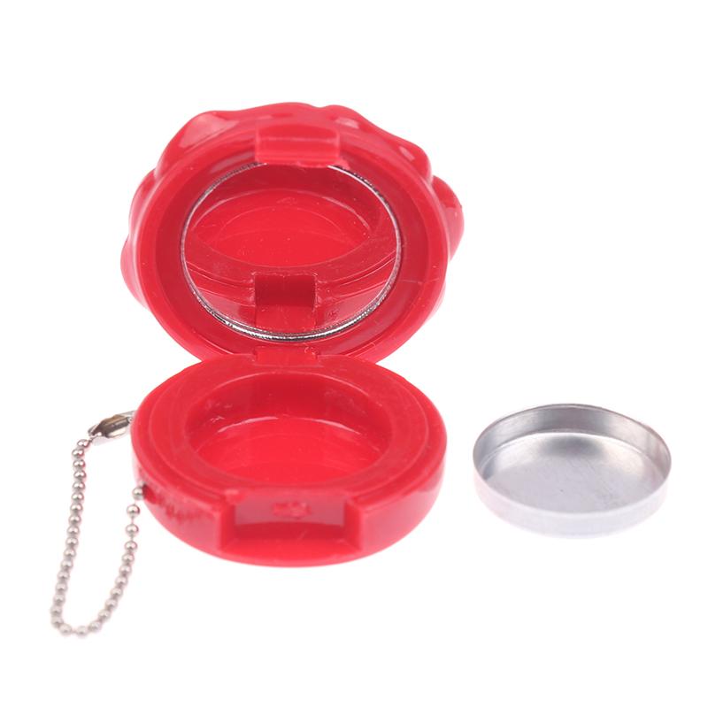

Hot Empty Eyeshadow Case With Keychain Rose Flower Shape Lipstick Box Cosmetic Packing Container Refillable Makeup Lip Mask Case