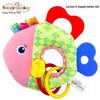 Happy Monkey Soothing Plush Baby Teether & Rattle