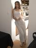 ECOMMAE Unbalanced Maxi Apron (Natural Ivory + Stripe)