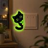 PVC Glowing Cat Stickers Self-Adhesive Cat Switch Stickers  Entrance Decoration