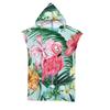 Leaf Pattern Microfiber Beach Towel Quick Dry Hooded Cloak Wetsuit Towels Adult Kids Parent-Child Poncho Bathrobe For Swim Surf
