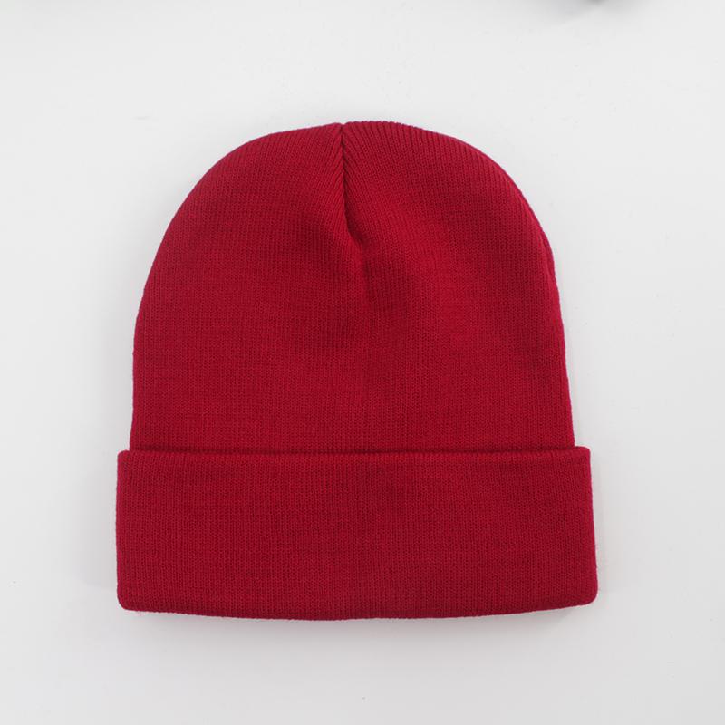 Wholesale Custom High Quality Woven Label Logo Colorful Winter Hat Fisherman Beanies Men Women Wool Acrylic Knitted Beanie