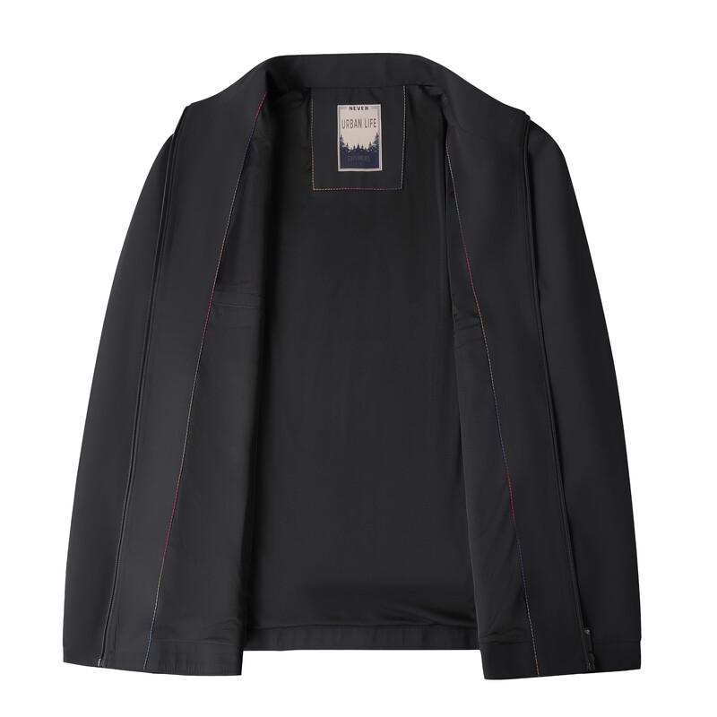 Dibenze Men's Plus Size Casual Stand-Collar Jacket