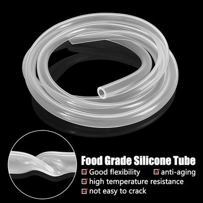 3x4 Silikonschlauch, Innendurchmesser 3 mm, Außendurchmesser 4 mm, Lebensmittelqualität, flexibler Getränkeschlauch, Temperaturbeständigkeit, ungiftig, transparent