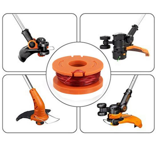 4/6Pcs Peças de linha de carretel de substituição Aparador de grama Edger com tampa para WORX WA0010