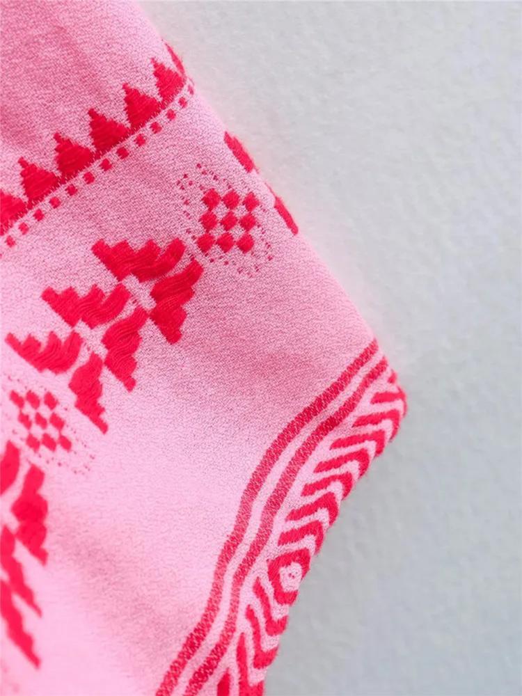 Summer Elegant Loose Sleeveless Sling Dress Women Designer Vintage Natural Off Shoulder Print Dresses Female Fashion Casual Thin Knit Clothing