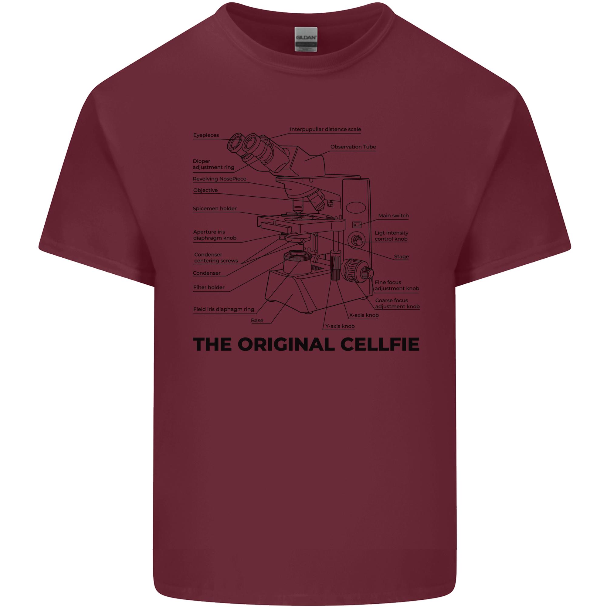 Microscope Original Selfie Funny Biology Unisexs Light Cotton TShirt S