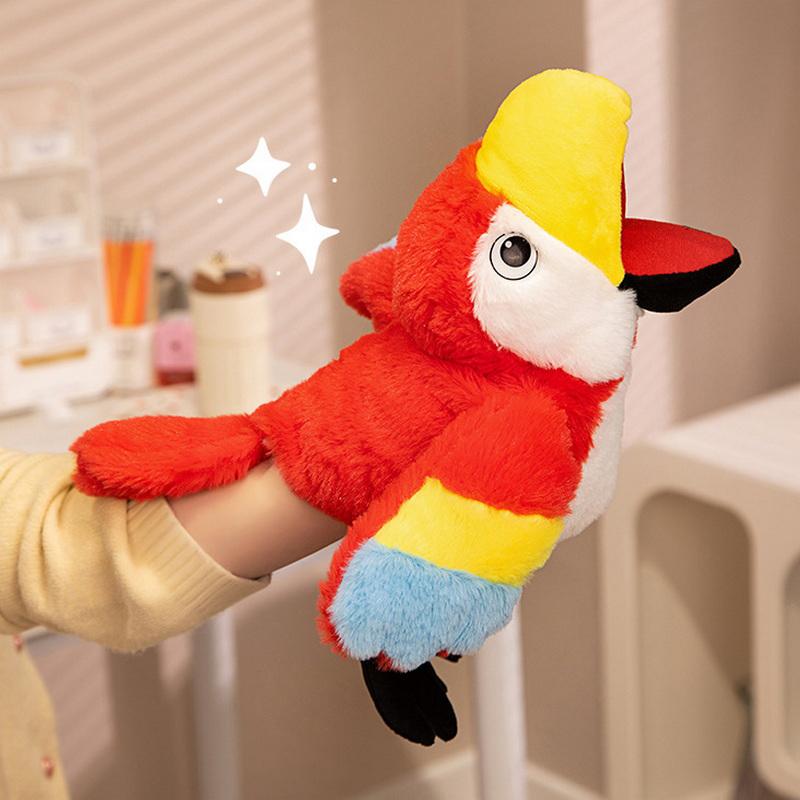 35Cm New 6 Style Toucan Hand Puppet Plush Toys Toucan Parrot Bald Eagle Peacock Owl Flamingo Children'S Game Plush Dolls Gifts