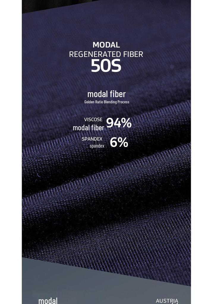 Men's Modal Autumn Base Layer Set: Plain Warm Long Underwear & Sweater - Plus Size for Cold Protection