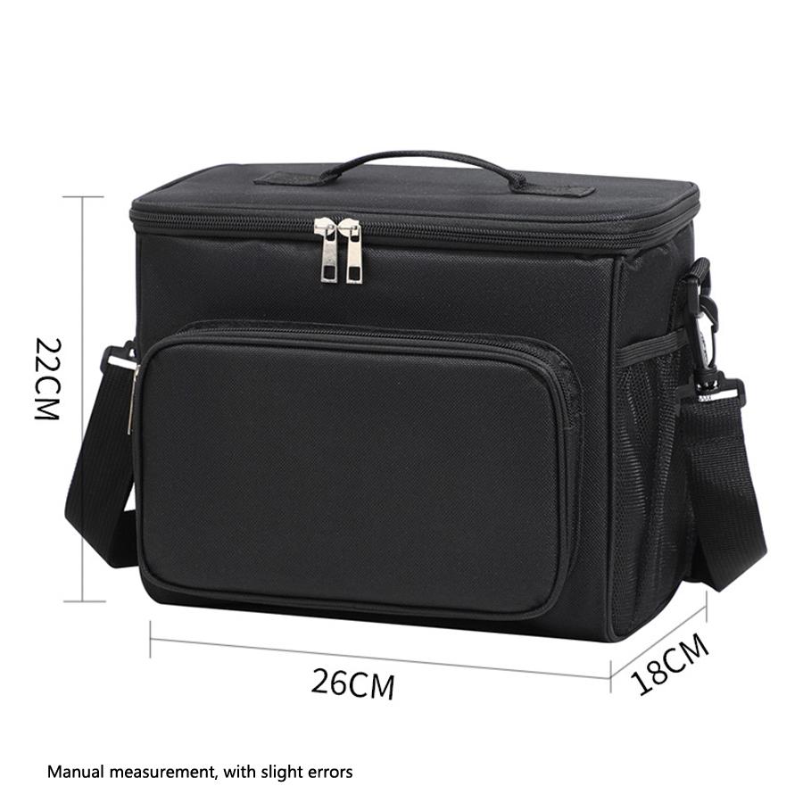 Lunch Bag Adjustable Shoulder Strap Box Upgraded Leakproof Collapsible Large Work Capacity Thick Insulation Camping Outdoor чёрный 2670₽
