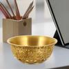 1Pcs Treasure Bowl Ornament Brass Wealth Bowl Decor for Home Office Shop Temple Luck Prosperity Feng Shui Gift