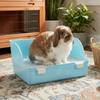 Rectangular Rabbit Litter Tray Anti-spill Rabbit Training Toilet Animal Potty Trainer Pet Cleaning