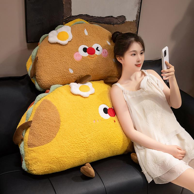 Cartoon Dog Bread Plush Toy Brown Cute Sofa Cushion Cookie Throw Pillow Doll Festival Birthday Gift