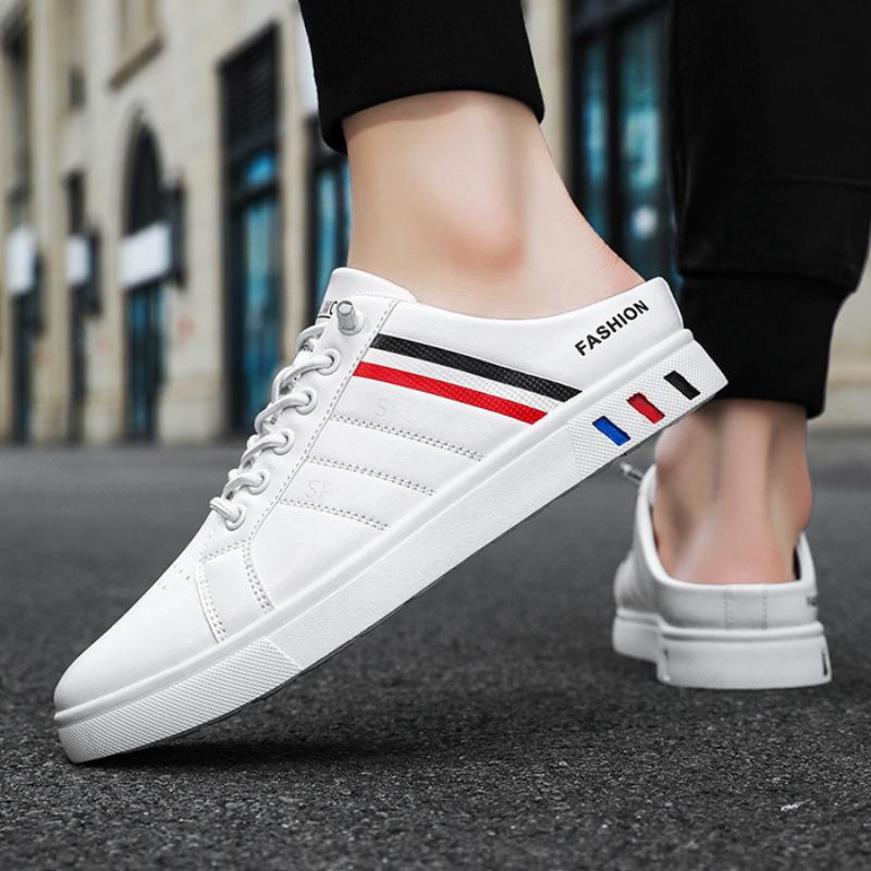 Fashion 2024 Summer Half Slippers for Men Trendy Men's Sneakers Men's Flat Bottom Casual Shoes Soft Sole Support Shoes Zapatos De Hombre