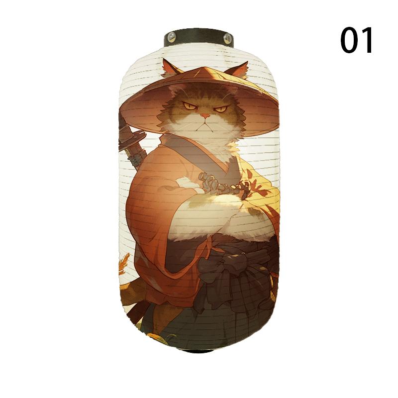 NEW Japanese Chochin Hanging Lantern Ukiyo-e Style Samurai Cat Anime Cartoon Lantern Sushi Restaurant Decor Festival Party Decor