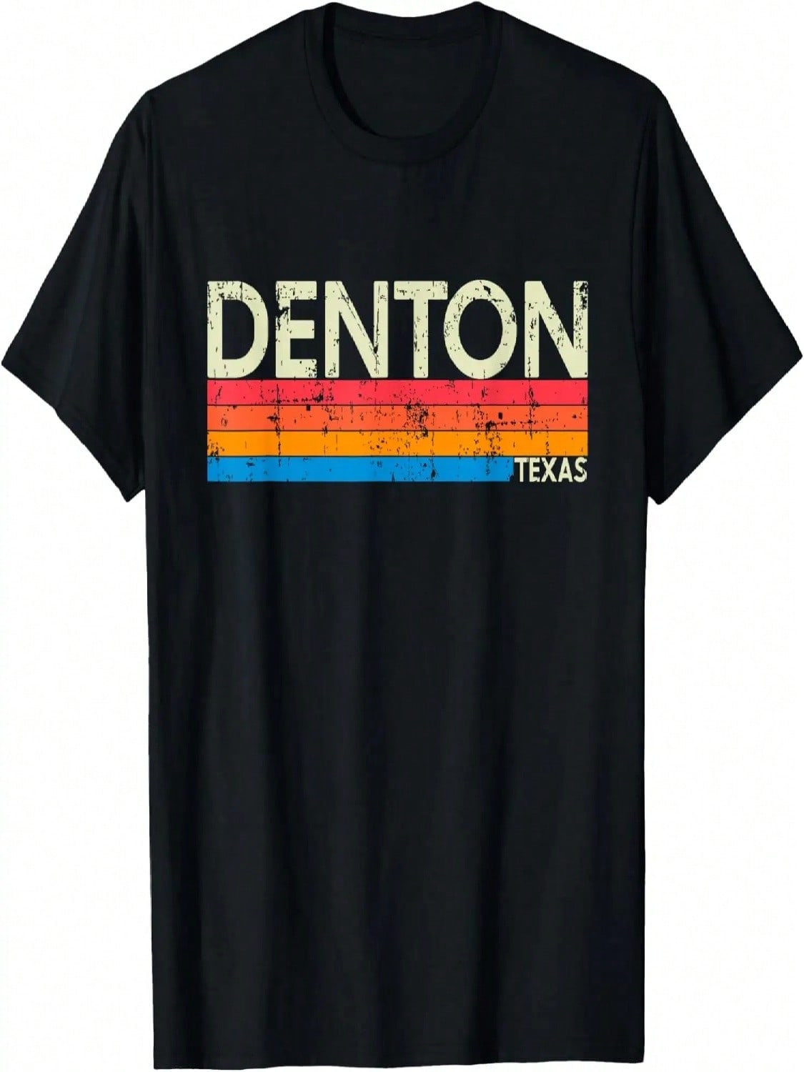 Vintage Retro Denton Texas Distressed Souvenir T-Shirt S разноцветный