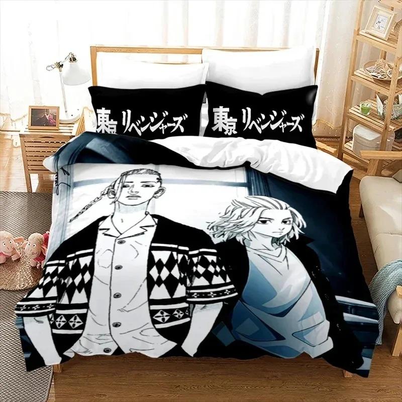 3D Print Tokyo Revengers Anime Bedding Set Double Twin King Duvet Cover Comforter Pillowcase Boys Girls Adults Bedroom