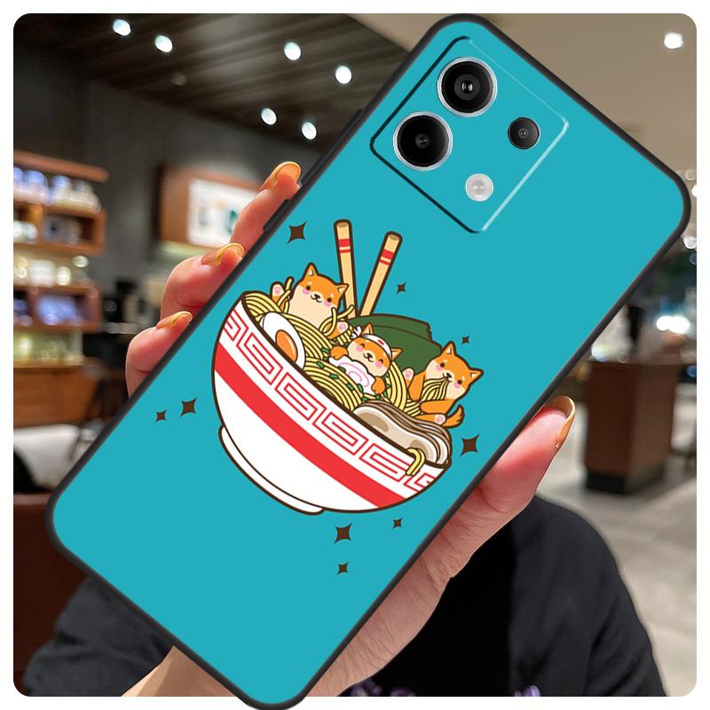 Eating Ramen Noodle Lovers Case For Xiaomi Redmi Note 12 9 10 11 13 14 15 Pro Plus Cover For Redmi 13C 12C 10C 14C 15 C