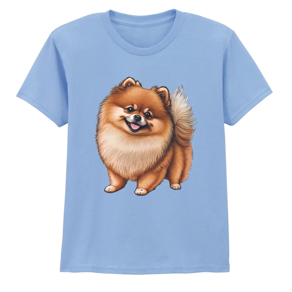 Pomeranian Dog Animals Kids T-Shirt Cute Dog Breeds Tee Unisex Top 160
