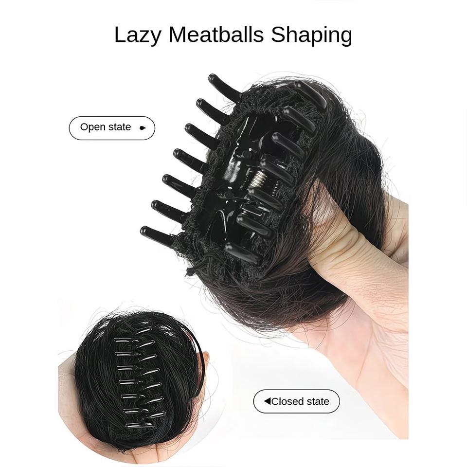 Міні Пучок Перуки Стиль Зачіска Пучок Нарощування Перука Недбалий Вушка Кішки Накладне Волосся Петля Затискач Стиль Пучок