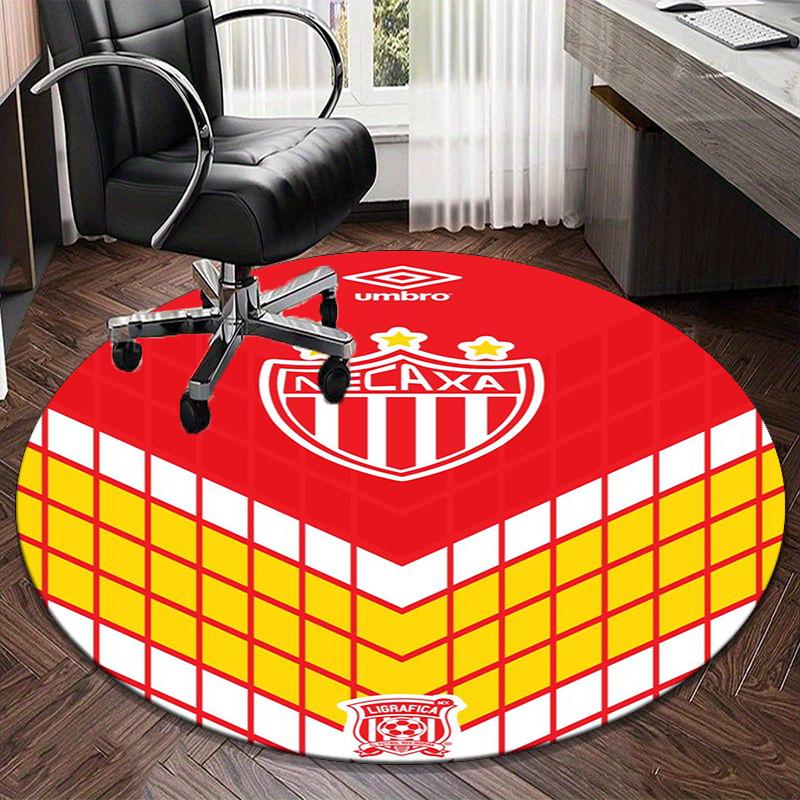 1PC Round Rug Soccer Player Printed Round Area Rug ,Rug For Home Office, Round Chair Rug, Decorative Carpet Fan Gifts Christmas Gift