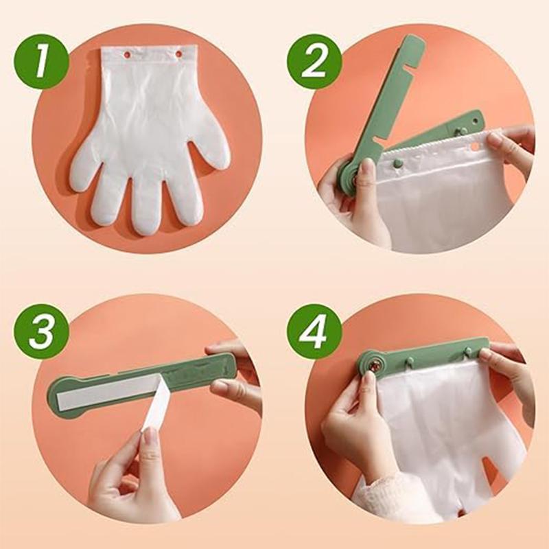 Disposable Glove Holder Organizer Wall Mounted Glove Dispenser with 100pcs Gloves,Creative Kitchen Gadgets Glove Dispenser