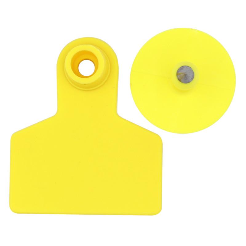 

100 шт. Бирка для уха свиньи без слова Медная головка Серьги 7 цветов Карта идентификации сельскохозяйственных животных Знак идентификации животного Принадлежности жёлтый