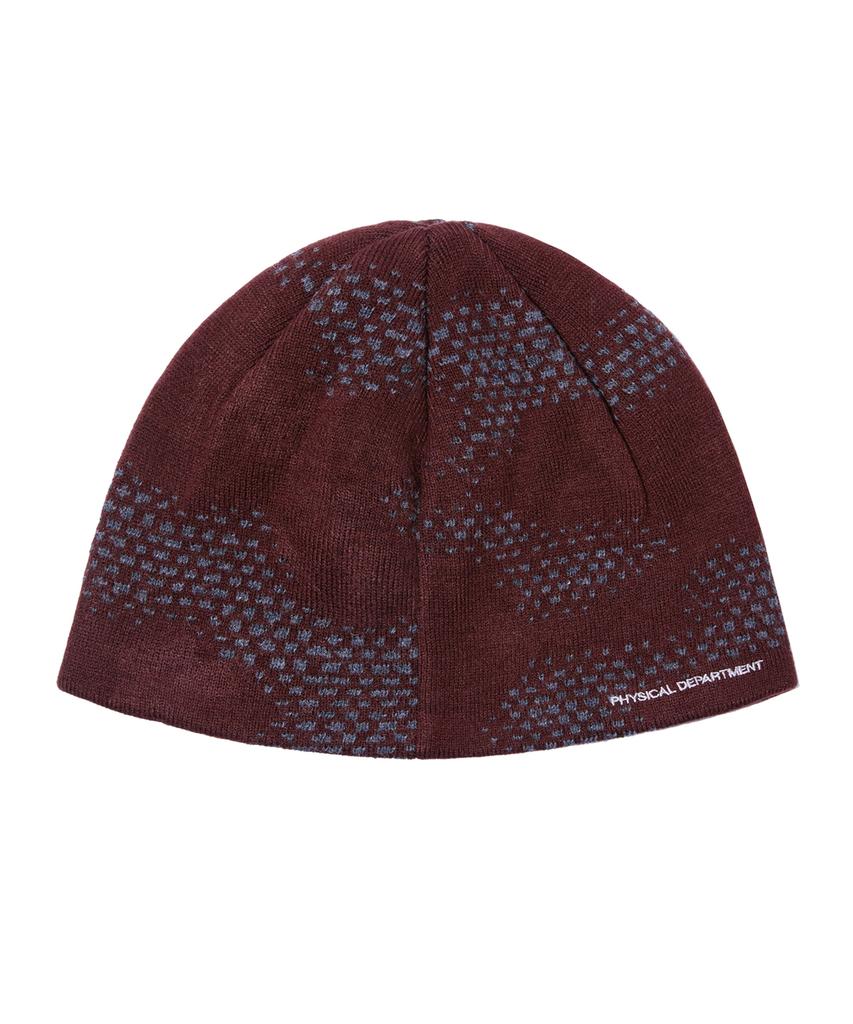 PHYPS MOTORCYCLE Camo Pattern Beanie Burgundy