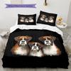 Black Boxer Pattern Bedding Home Decoration Birthday Gift (1 * Duvet Cover + 2 * Pillowcase, Without Core)