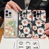 Flowers Print Card Slot Phone Case For iPhone Air 16e 17 16 15 Pro Max 14 13 Pro Max Shockproof Clear Soft Silicone Cover