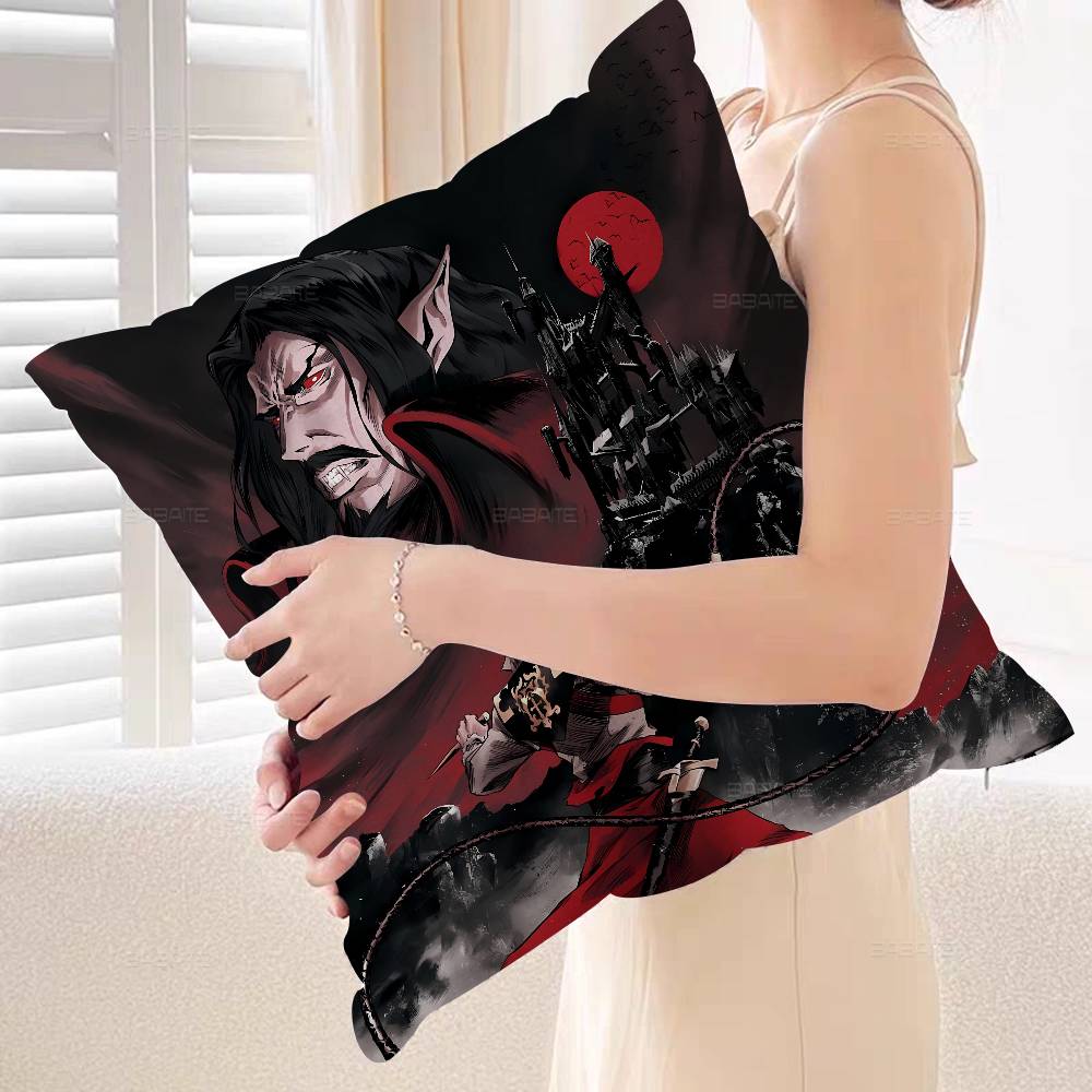 Anime Castlevania Cushion Cover Inches Farmhouse Decor Home Throw Pillow Covers for Couch Decorations