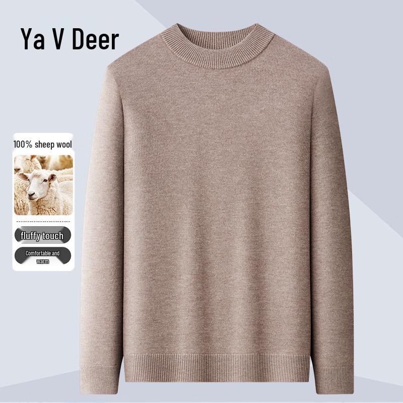 

Yalu Men s Thermal 100% Merino Wool Half-High Collar Sweater 2XL