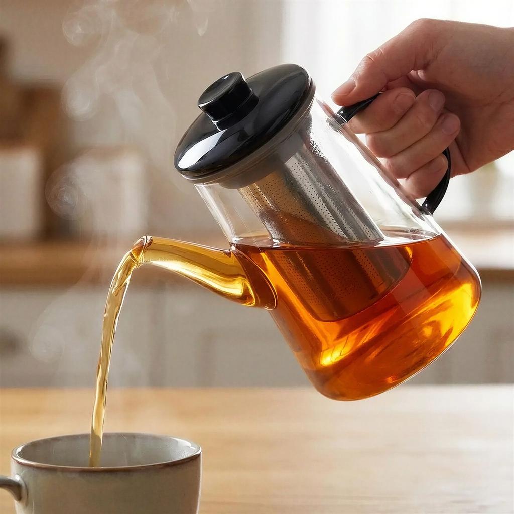GLASS JUG TEA INFuser 0.7L TRANSPARENT WITH FILTER Ø10.6 CM