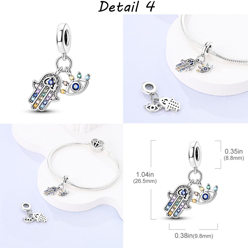 Copper Pave Cubic Zircon Charm Butterfly Moon Beads Charms Pendant Fit Mula Original Bracelets Fashion Diy Jewelry Gifts