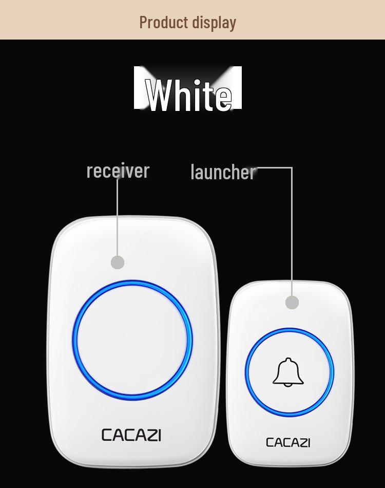 Wireless Waterproof 3-in-1 Doorbell with Flashing Light & Battery Power