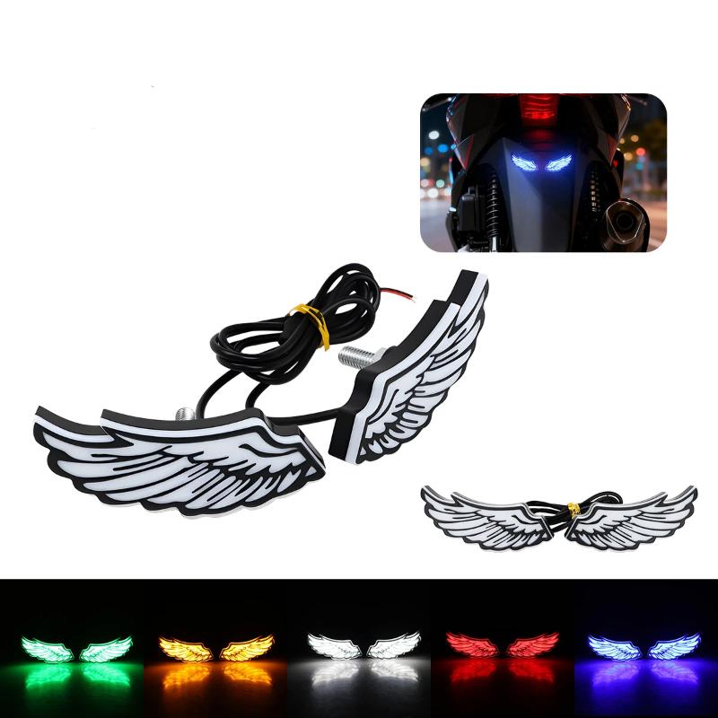 Motorcycle Led Wing Shape Eagle Eyes Light Rear Tail Lamp Decorative Light Creative Flashing Indicator Blinker Signal Light