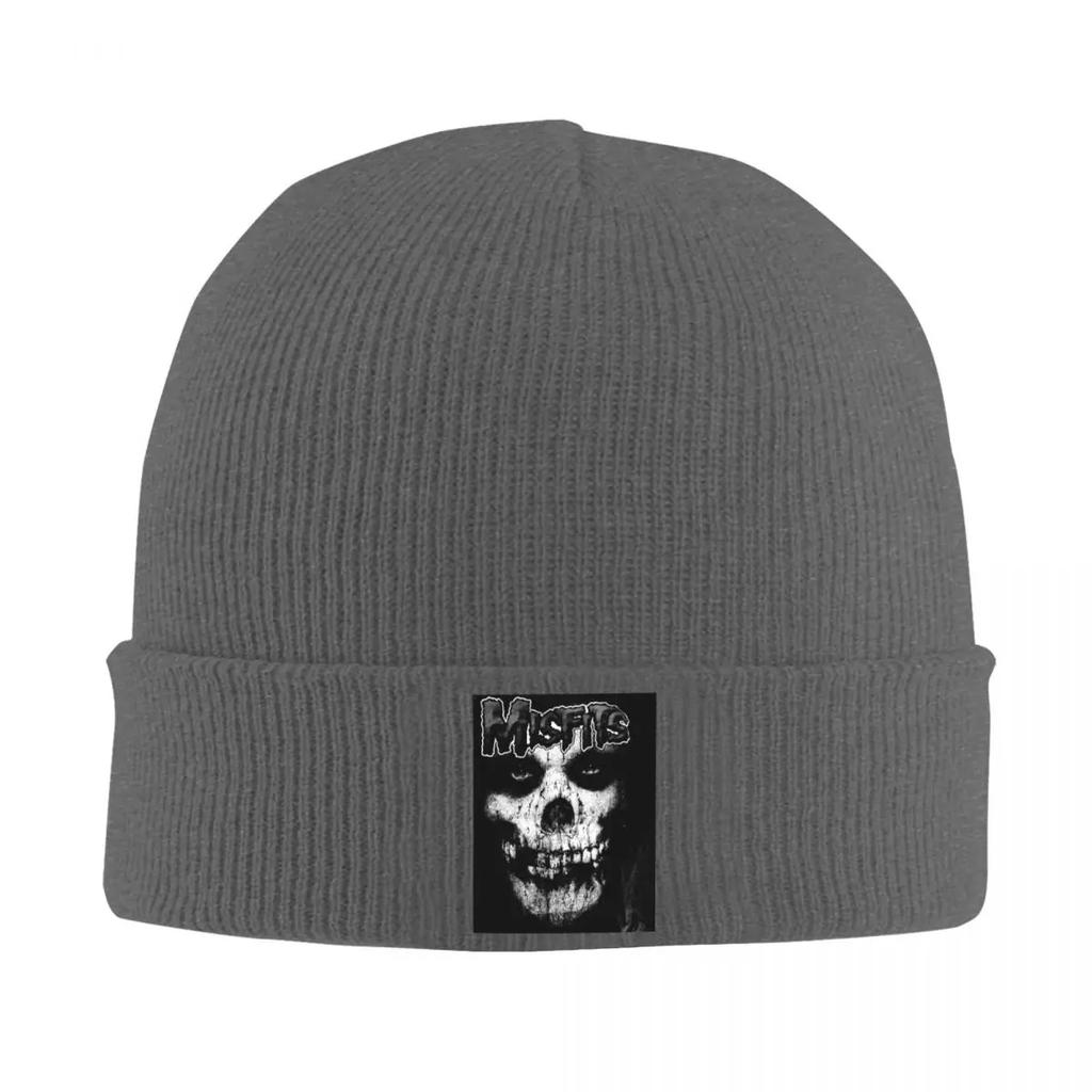 Misfits Czaszka Ciepła Dzianinowa Czapka Modna Czapka Z Daszkiem Jesień Zima Na Zewnątrz Czapki Beanie dla Unisex Kobietx Dorosłych