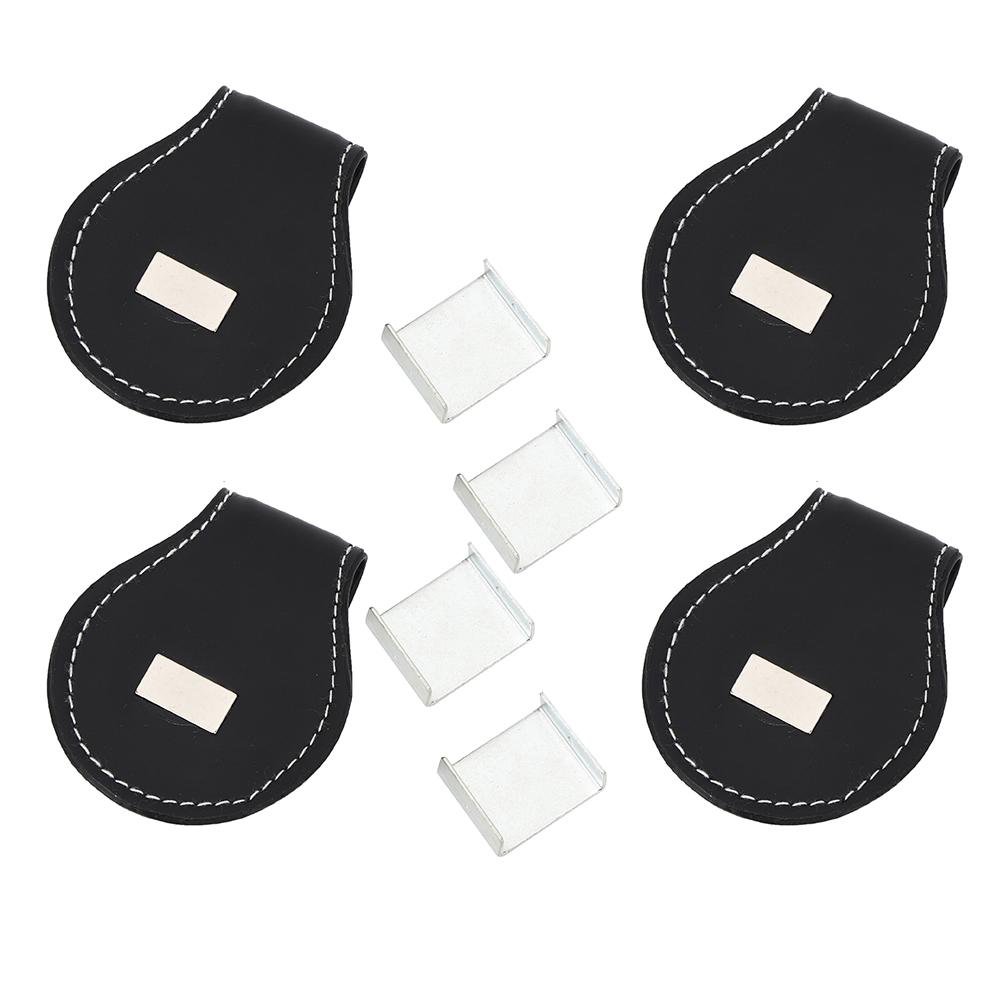 

4 шт. ПУ кожа Портативный Компактный Точный размер Держатель для мела для бильярда Клипса Аксессуар для снукера