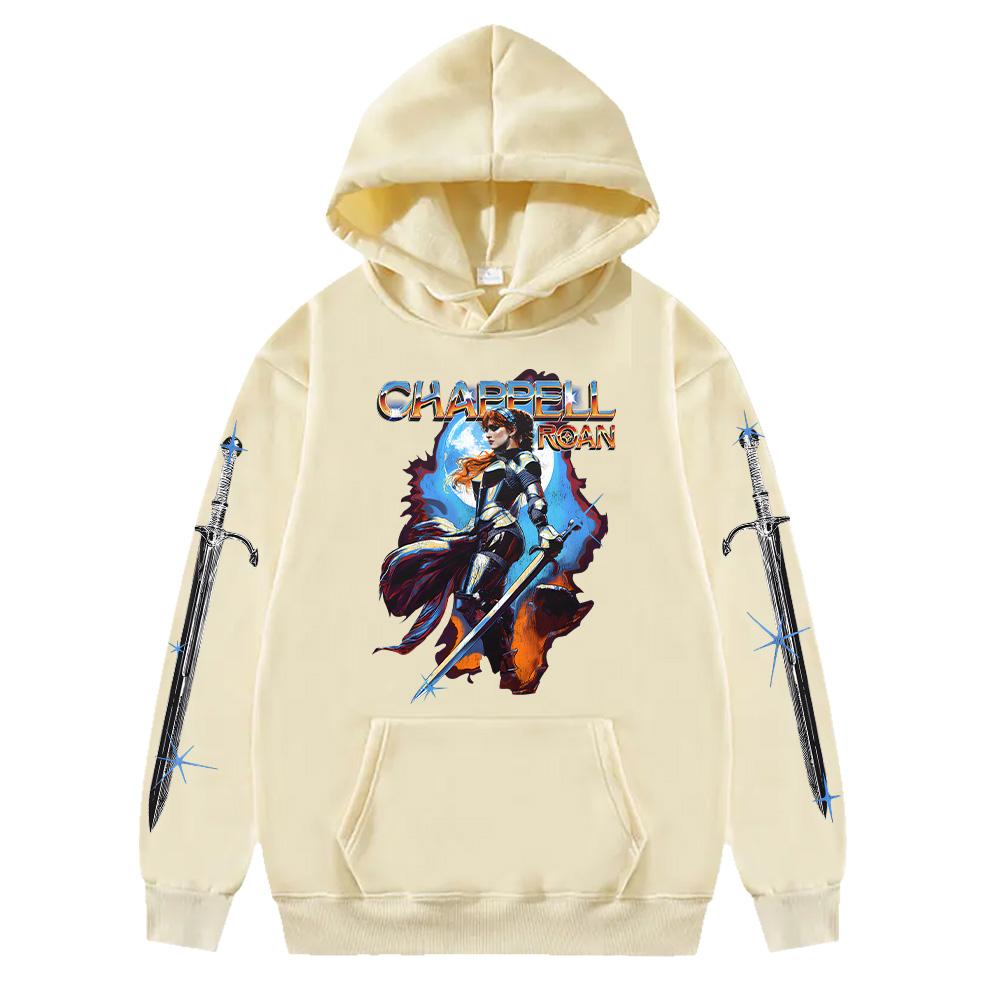 Felpe con Cappuccio Grafica Metal Rock di Chapel Roan Merchandising Caldo del Gioco di Chappell Roan Streetwear Donna Uomo Moda Harajuku Maglioni a Manica Lunga
